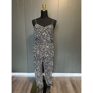 American Eagle‎ black and tan print jogger pant romper XS Extra Small